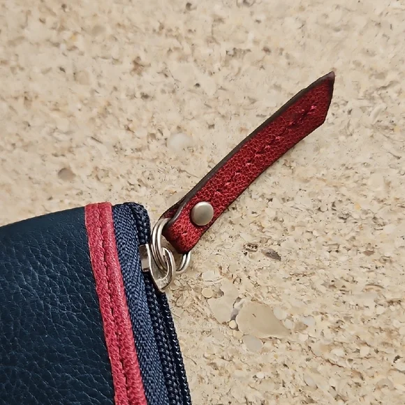 Fossil Ruby Zip Coin Purse Blue Floral - Picture 6 of 8